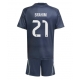 Real Madrid Brahim Diaz #21 Bortedraktsett Barn 2025-26 Kortermet (+ Korte bukser)